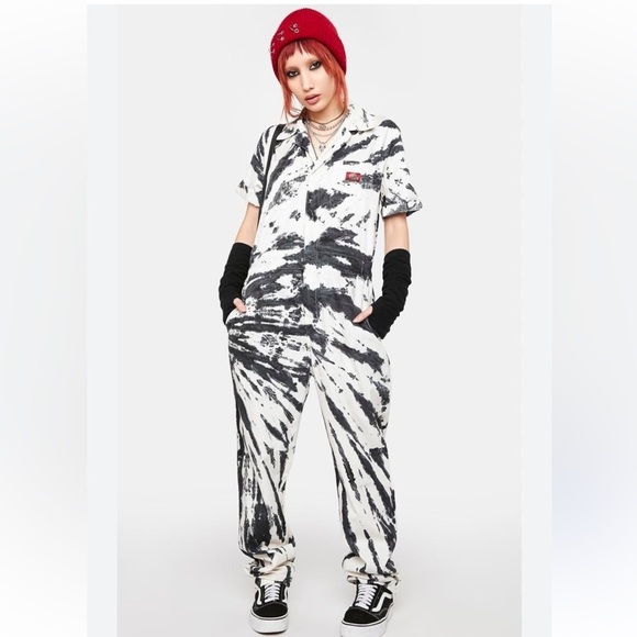 Dickies Pants - Dickies Monochrome Tie-Dye Jumpsuit XS